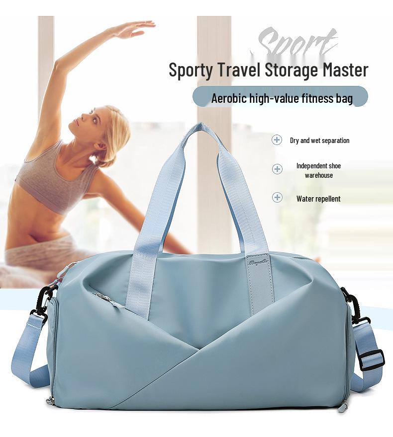 Large Capacity Wet/Dry Separation Crossbody Fitness Bag - Unisex Yoga, Gym, and Travel Tote