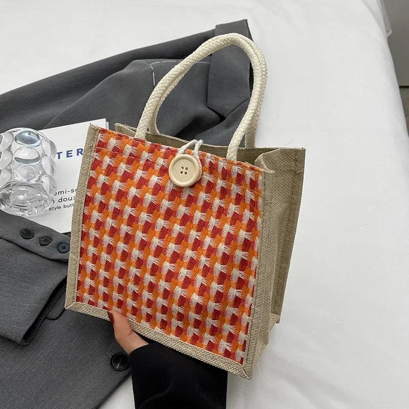 Ins Сумки для обеда для женщин Маленькая сумка для обеда с узором «гусиные лапки» Сумка — фото 14