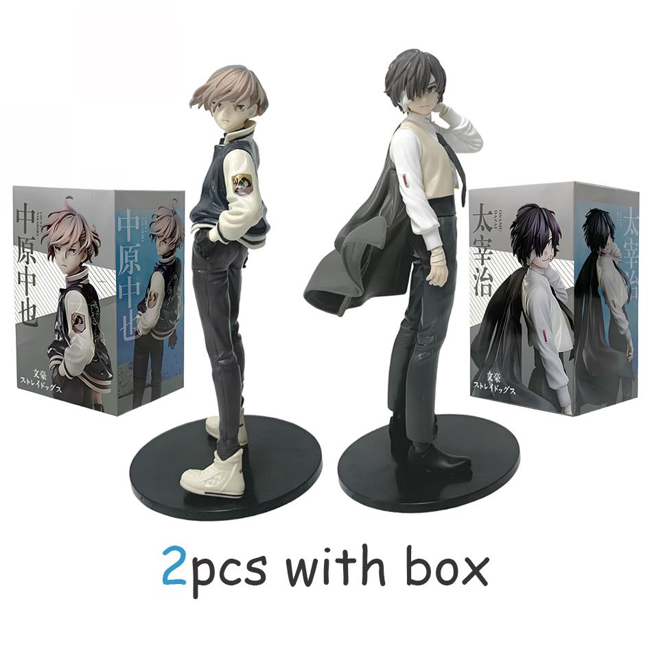 20cm Bungou Stray Dogs Nakahara Chuuya Anime Figürü Dazai Osamu Aksiyon Figürü Edogawa Rampo Figürü Koleksiyonluk Model Bebek Oyuncakları
