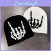 Skull Finger Knit Hat With Warm Acrylic Material For Streetwear Winter Fashion