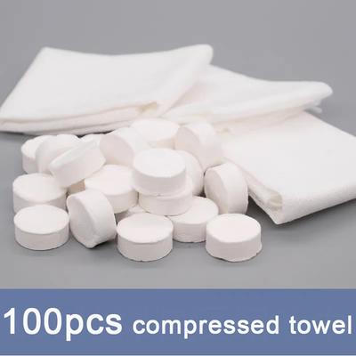 20/500 Stück Neues tragbares komprimiertes Handtuch Einweg Gesichtsreinigung Weiches komprimiertes Handtuch Vlies Make-up-Tücher