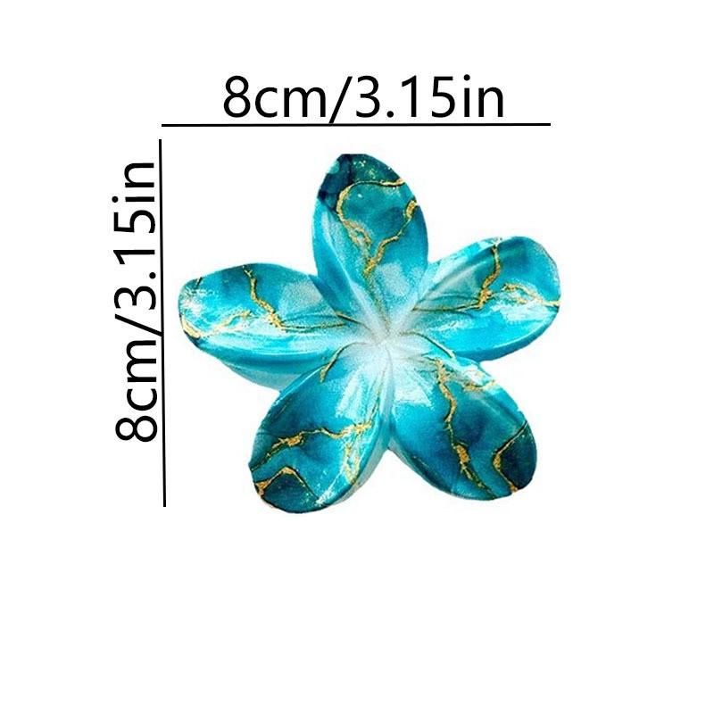 Smudge Frangipani Haarspange Damen Bunt Vielseitig Haifisch-Klammern Einfache Haaraccessoires