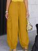 Plus Size Drawstring Pocket Trousers - Versatile, Trendy & Comfortable for Travel, Leisure, and Work