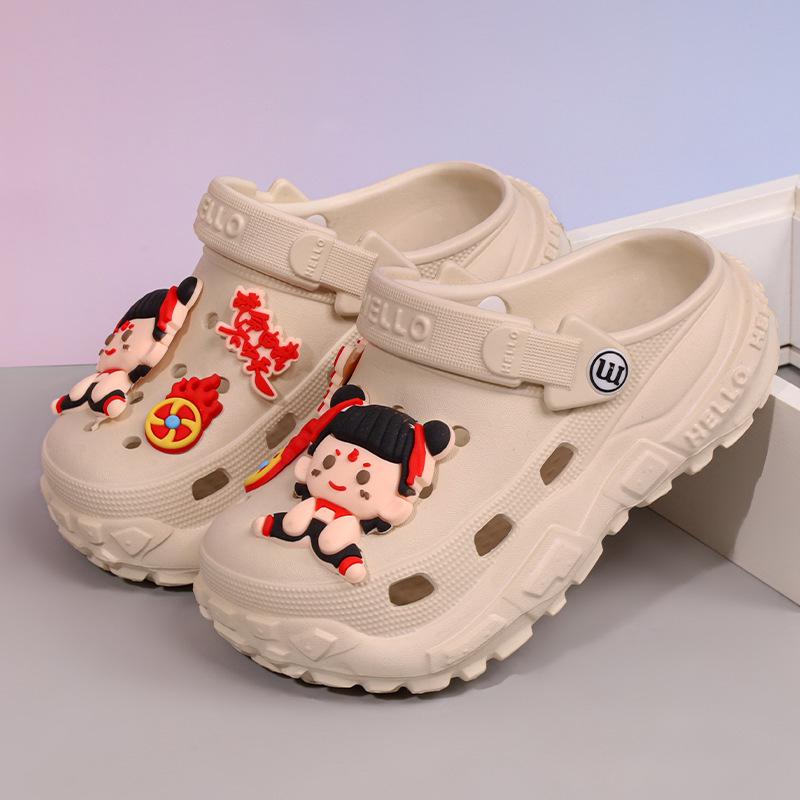 Kids' 2025 Cartoon Waterproof Non-slip Soft Sole Beach Sandals for Parent-Child Outdoor Fun