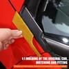Soft Yellow Carbon Fiber Hood Triangular Sticker Trim For Corvette C6 2005-2013