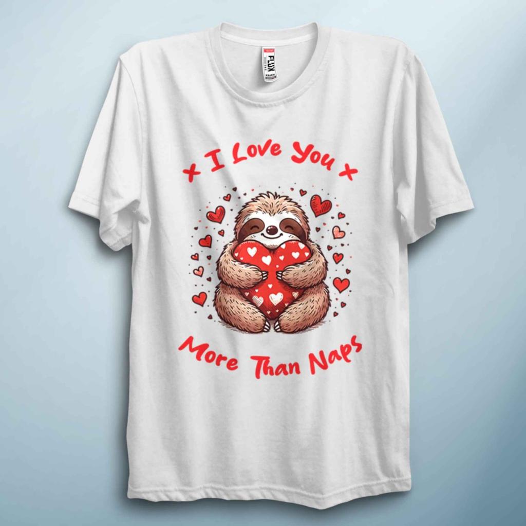 More Than Naps Sloth TShirt Funny Love Tee Unisex Cute Valentine Gift
