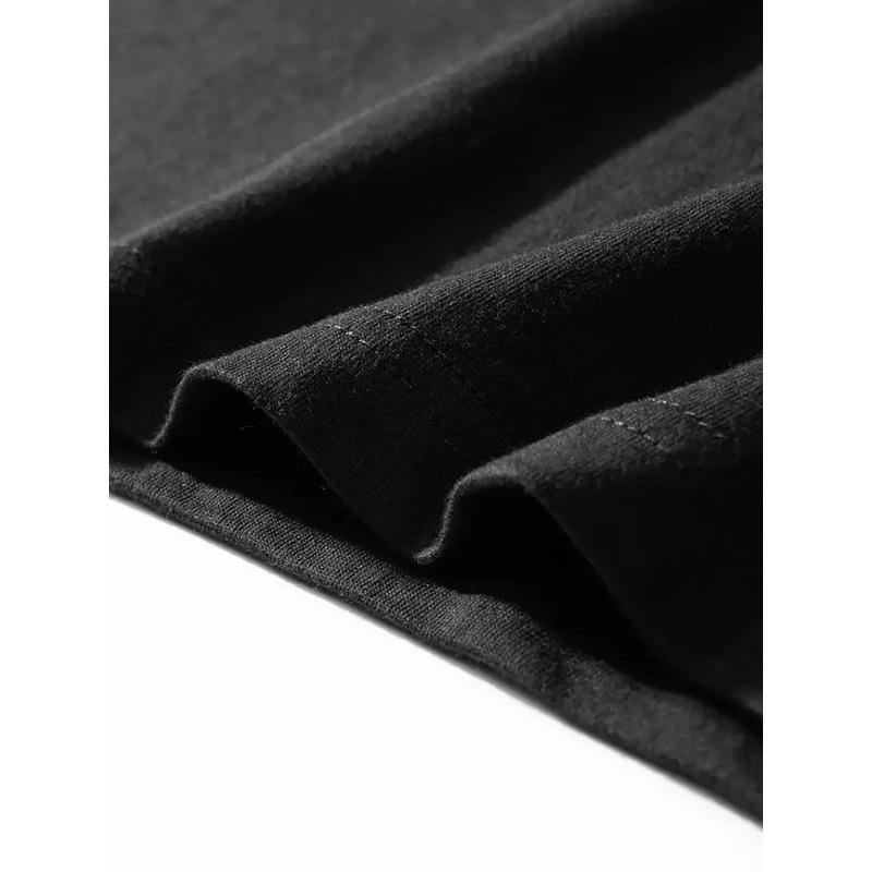 Herren T-Shirt Schwarz Schlange und Kraft Grafikdruck mit motivierendem Zitat Streetwear Freizeitkleidung Rundhals Kurzarm Normale Passform