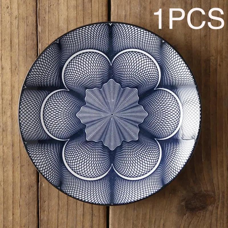 8-Inch Nordic Creative Modern Simple Underglaze Color Ceramic Tableware Home Western-Style Meal Snack Flat Plate