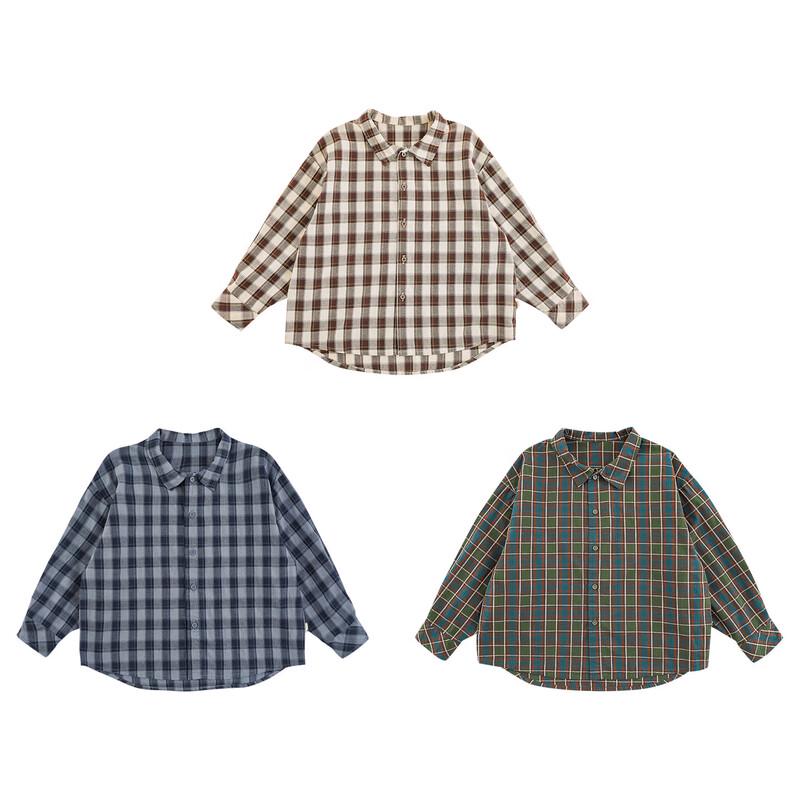 YouYou Boys' American Style Plaid Shirt