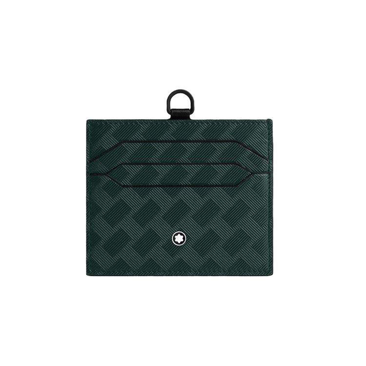 Montblanc Style 3.0 Series Logo Embossed Full Grain Leather Card Holder Men accessories British-Green 129987 Basic Set (Bag+Dust Bag)