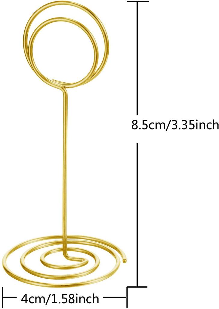 16 Pack Table Number Holder Wedding Table Name Card Holder Clips Picture Memo Note Photo Stand Gold