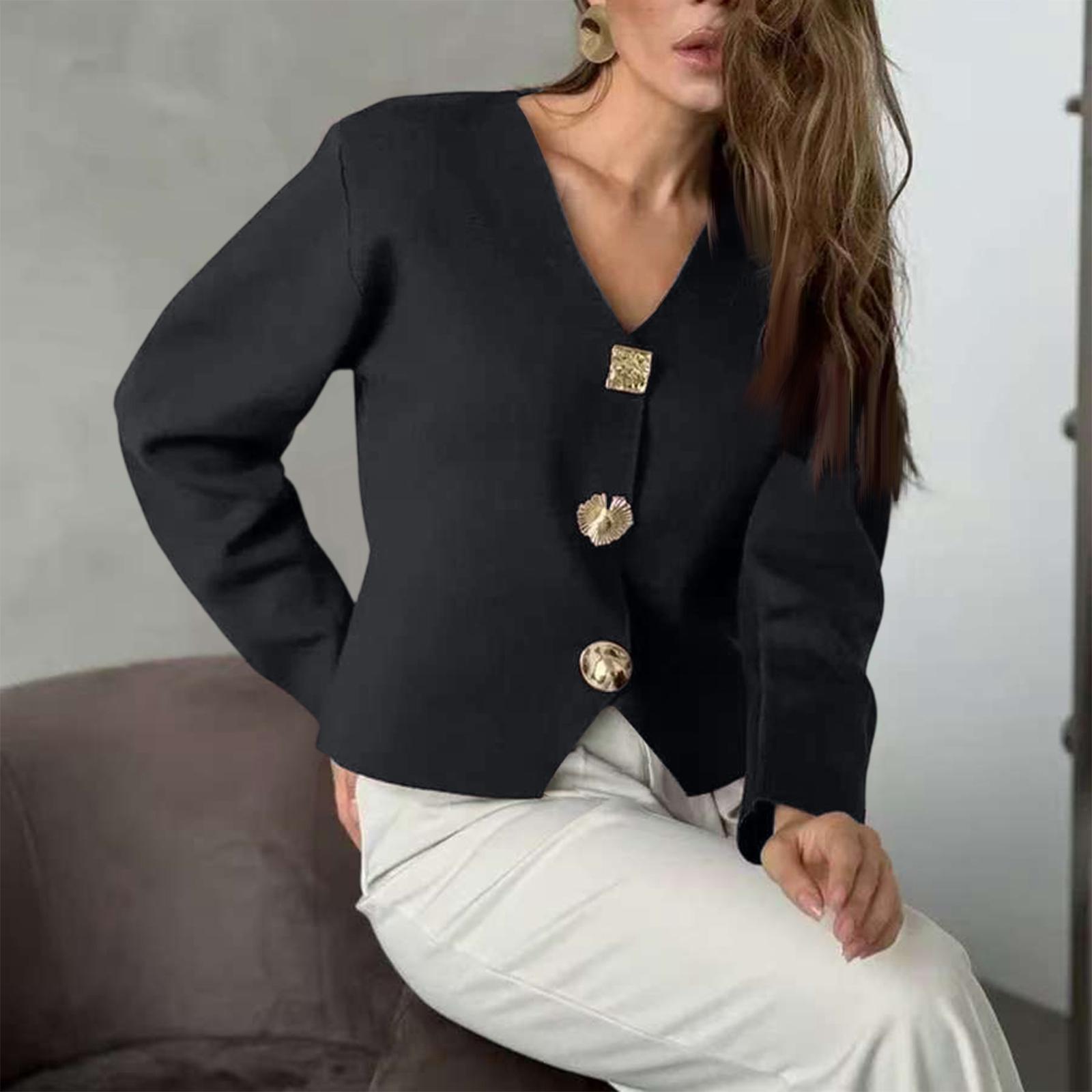 

Women s Fashionable Long Sleeve Elegant Commuting And Casual Top M