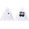 Stussy Mens Hooded Sweatshirt Casual Loose Fit Streetwear Printed Pullover