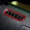For Ford Mustang 2009-2013 Red Carbon Fiber Interior Door Air Vent Outlet Cover