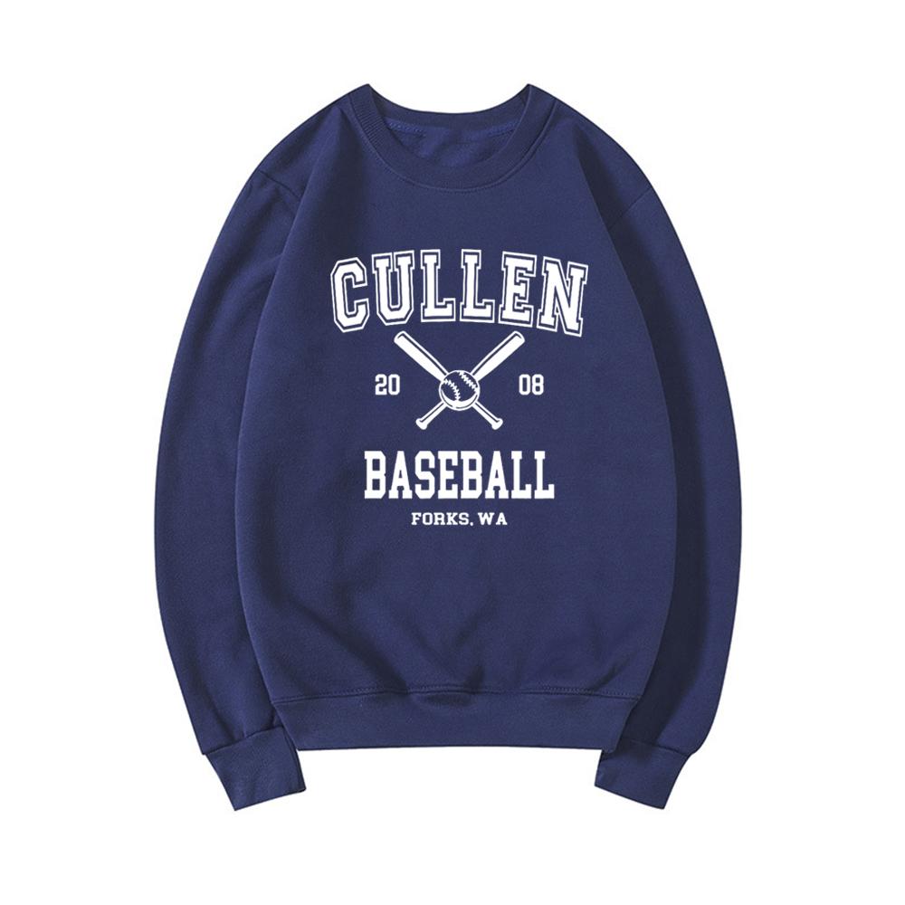 

Толстовка Twilight Forks Hoodie Cullen Baseball Crewneck Sweatshirts Twilight Inspired Fan Gift Women Graphic Hoodie Casual Top S темно-синього кольору