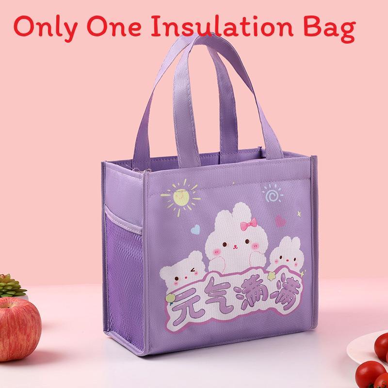 

Insulated Lunch Bag For Students With Aluminum Foil Food Carrier For Office Use Style K