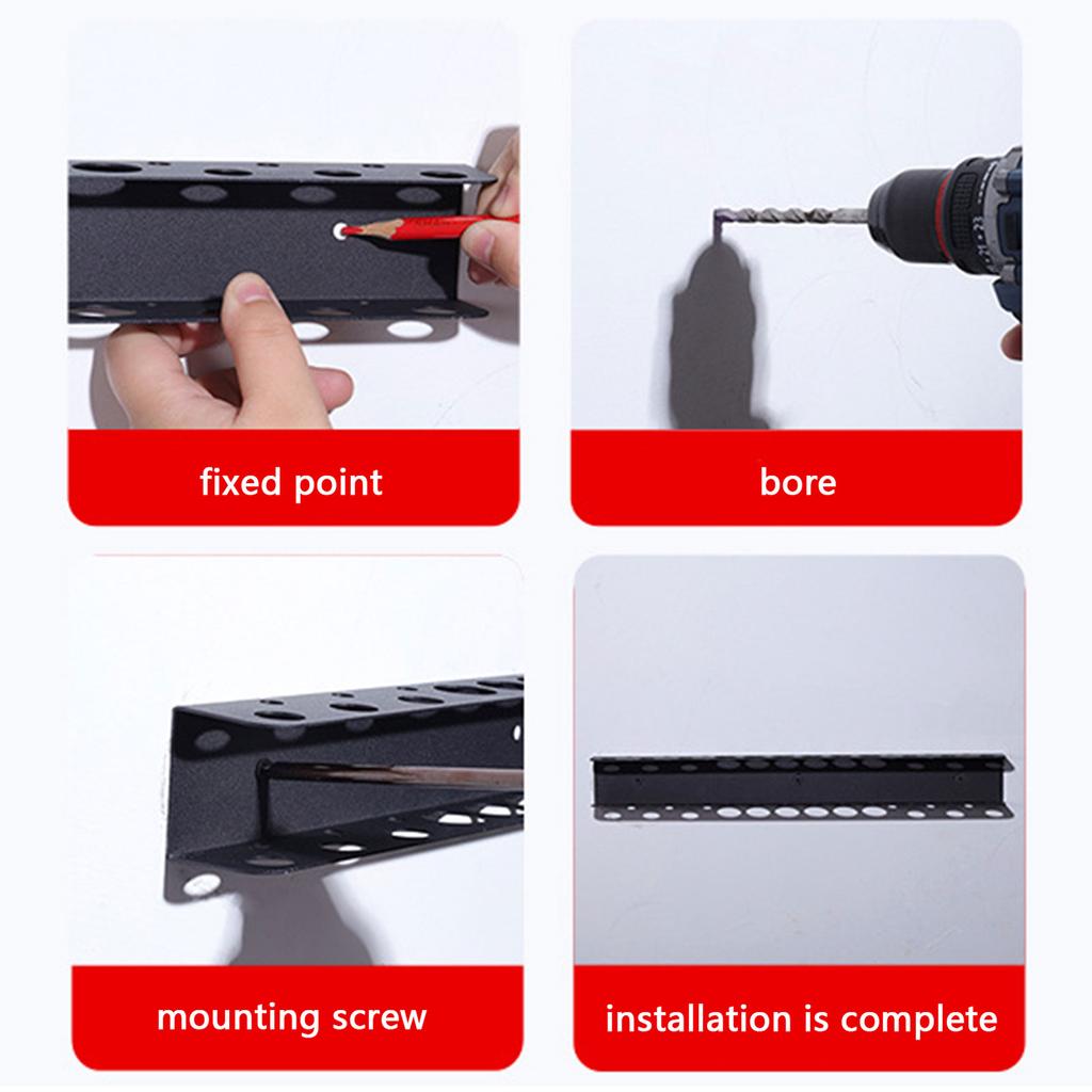 Veggmontert verktøyoppbevaringsstativ Plassbesparende støtte for tangnøkkelholder Effektiv organisering i garasje eller verksted