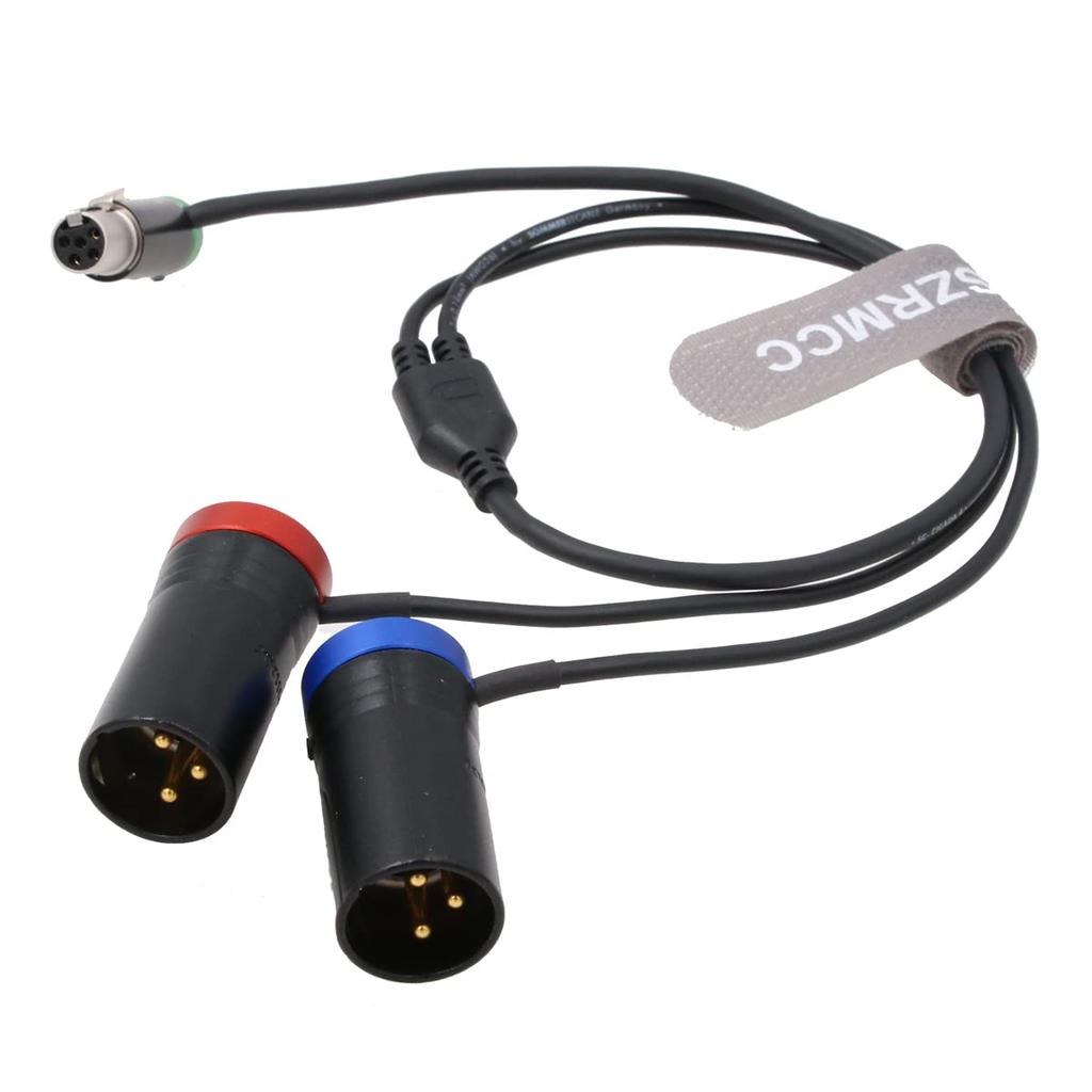 SZRMCC Low Profile TA5F Mini XLR 5-Pin To Dual XLR 3-Pin Audio Cable for Zaxcom QRX Field Mixer Recorder, Sound Devices 633 664 688 788T