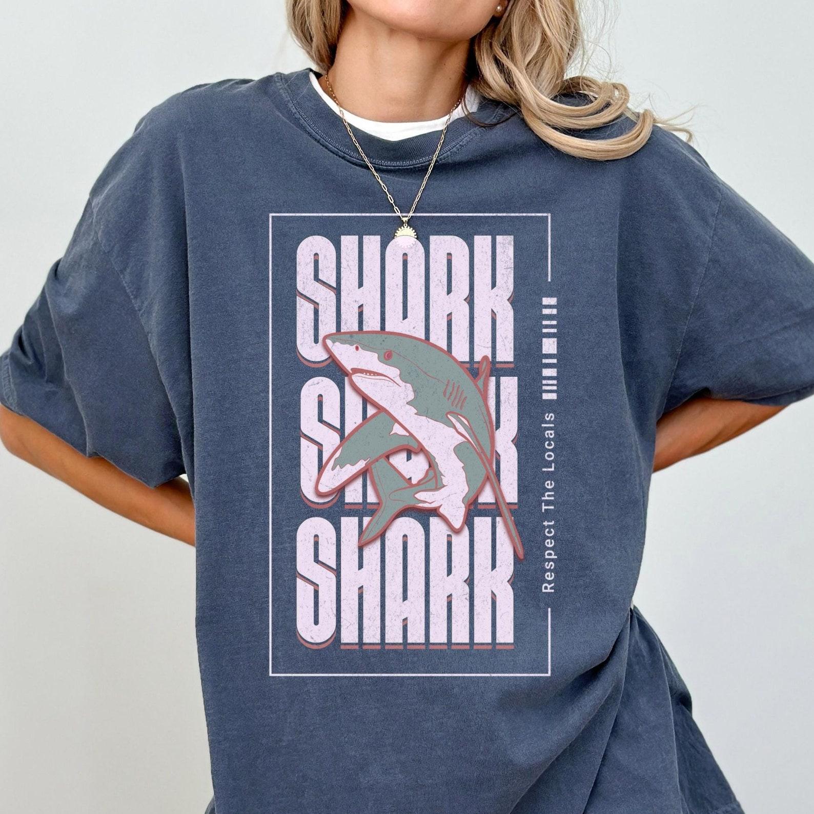 Shark Comfort Colors T-shirt, Ocean Lover Unisex Tee 2XL