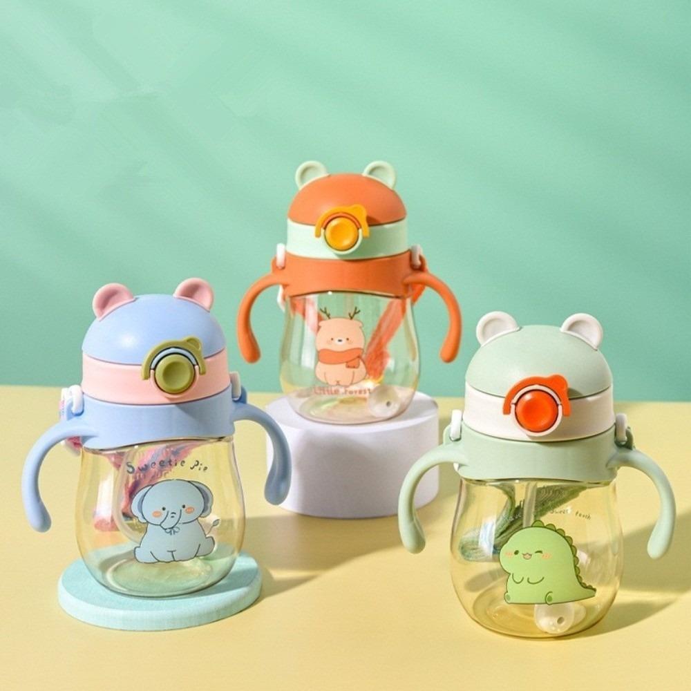 

with Straw Feeding Bottle Anti-Choking Water Bottle Cute Baby Drinking Cup Baby синій
