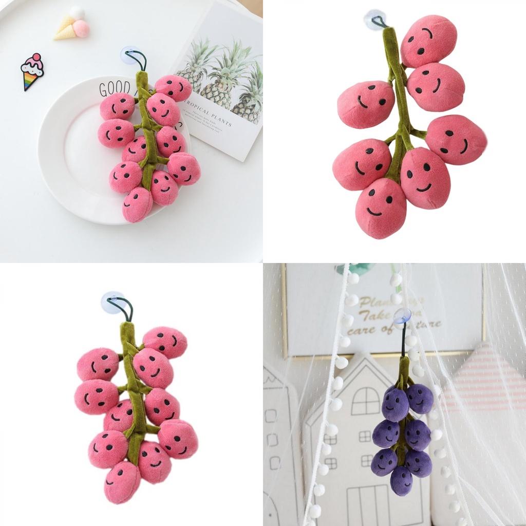 Funny Grapes Plush Toy Doll Unique Fruit Decorative Pendant For Creative And Quirky Decoration Short Plush Stuffed Toy