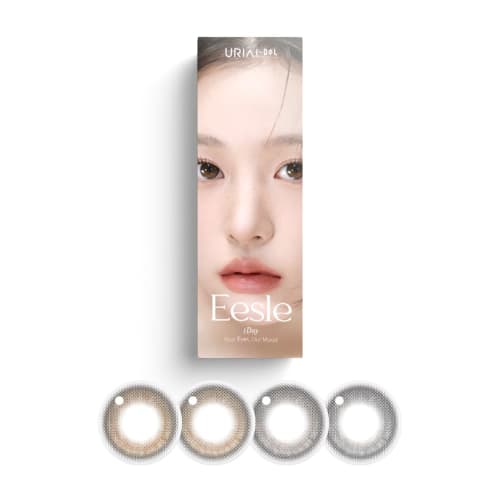 Eesle Moor Gray Colored Contact Lenses [10 lenses per box] Available with or without prescription, 1-day contact lenses (Moor Gray/-2.25)