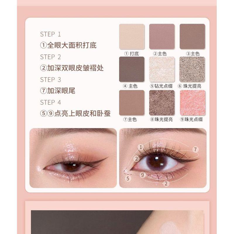 WODWOD - Magic Colorful 9 Colors Eyeshadow Palette - 3 Types