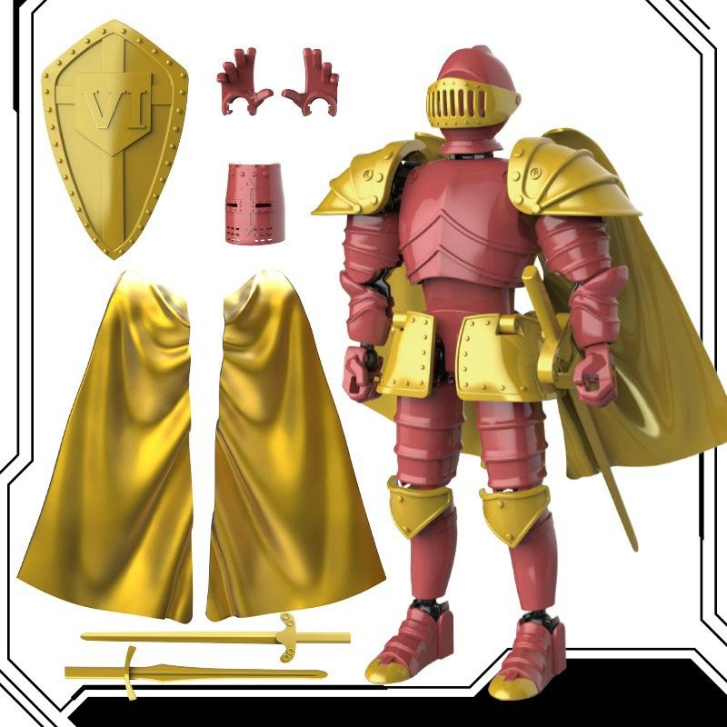 Medieval Knight Action Figure 3D Printed Knight Collection Exquisite Medieval Statue Desk Decoration for Families, Lovers Gifts