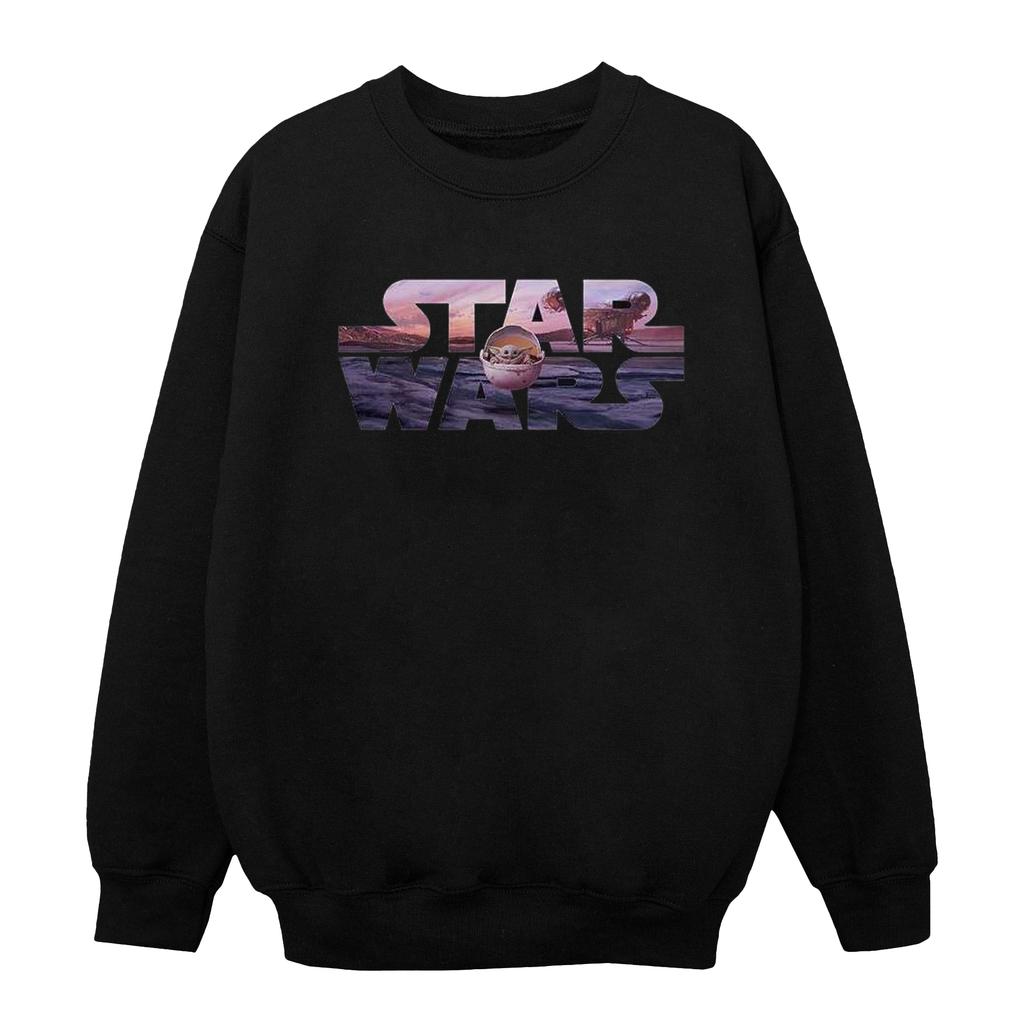STAR WARS Girls The Mandalorian The Child Logo Sweatshirt