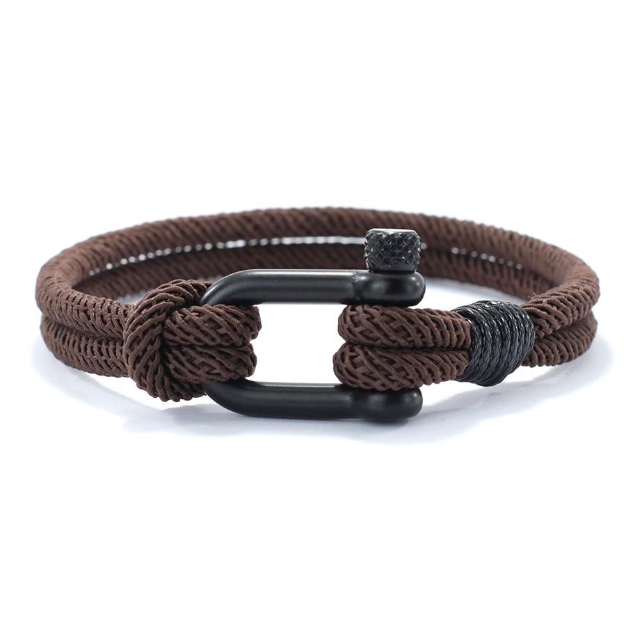 Fashion Mens Bracelet Grade A 4mm Thread Wrap Braclet Outdoor Survival Braslet Locomotive Cool Riding Hand Accessories Pulseria