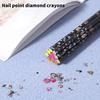 1Pcs Crayon Wax Dotting Pen Pencil Nail Art Self-Adhesive Rhinestones Gems Drilling Picking Picker Tips Manicure Tools
