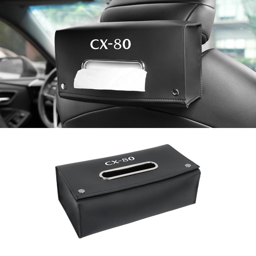 CX-80 Compatible Car Tissue Case, Box Tissue/Soft Pack Large Capacity