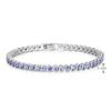 Luxury Rare Gemstone Natural Blue Tanzanite Twist Design Bracelet S925 Silver Fine Jewelry Women Anniversary & Engagement Gift