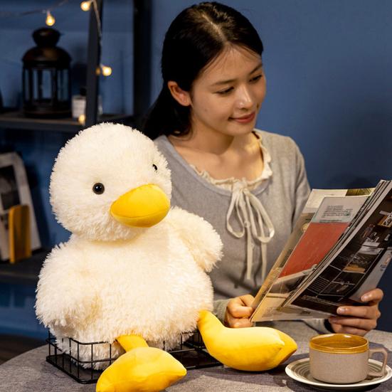 18/25/36CM Duck Stuffed Toy Animals Plush Toy Soft Fluffy Plushies for Kids Baby Boys Girls Sensory Development Toy Gift for Newborns Nursery Decor