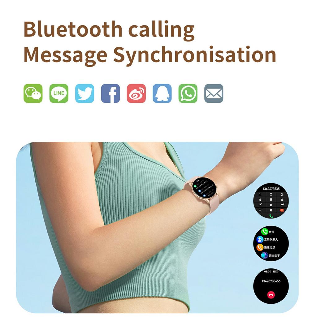 CY19 1.32 inch AMOLED Screen Bluetooth-compatible Call Ultra-Thin Women Health Monitoring Smart Watch