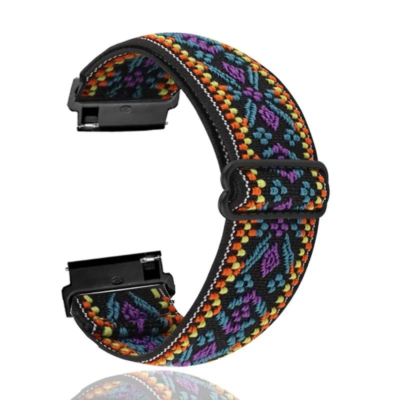 Nylon-Schlaufengurt für Garmin Forerunner 965 55 165 265/Active 6-5/Venu 3-2 Huawei Watch 5-4 Armband für Garmin Approach S50