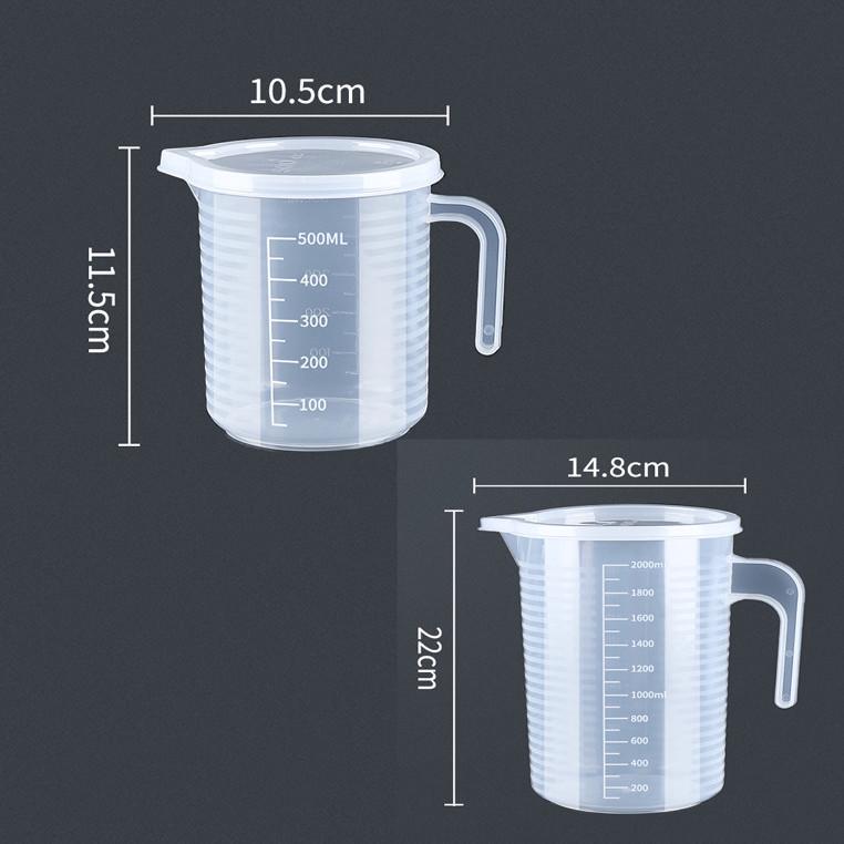 Graduated Measuring Cup Set - 1000ml & 5000ml Cylinders for Milk Tea Shop Equipment