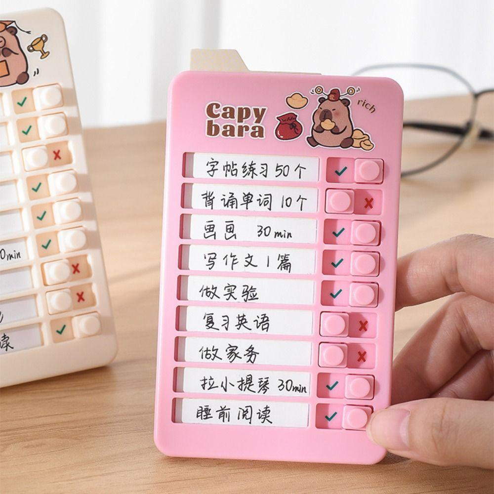 Panda Good Habit Punch Card Capybara Self-discipline Punch Card  To Do List