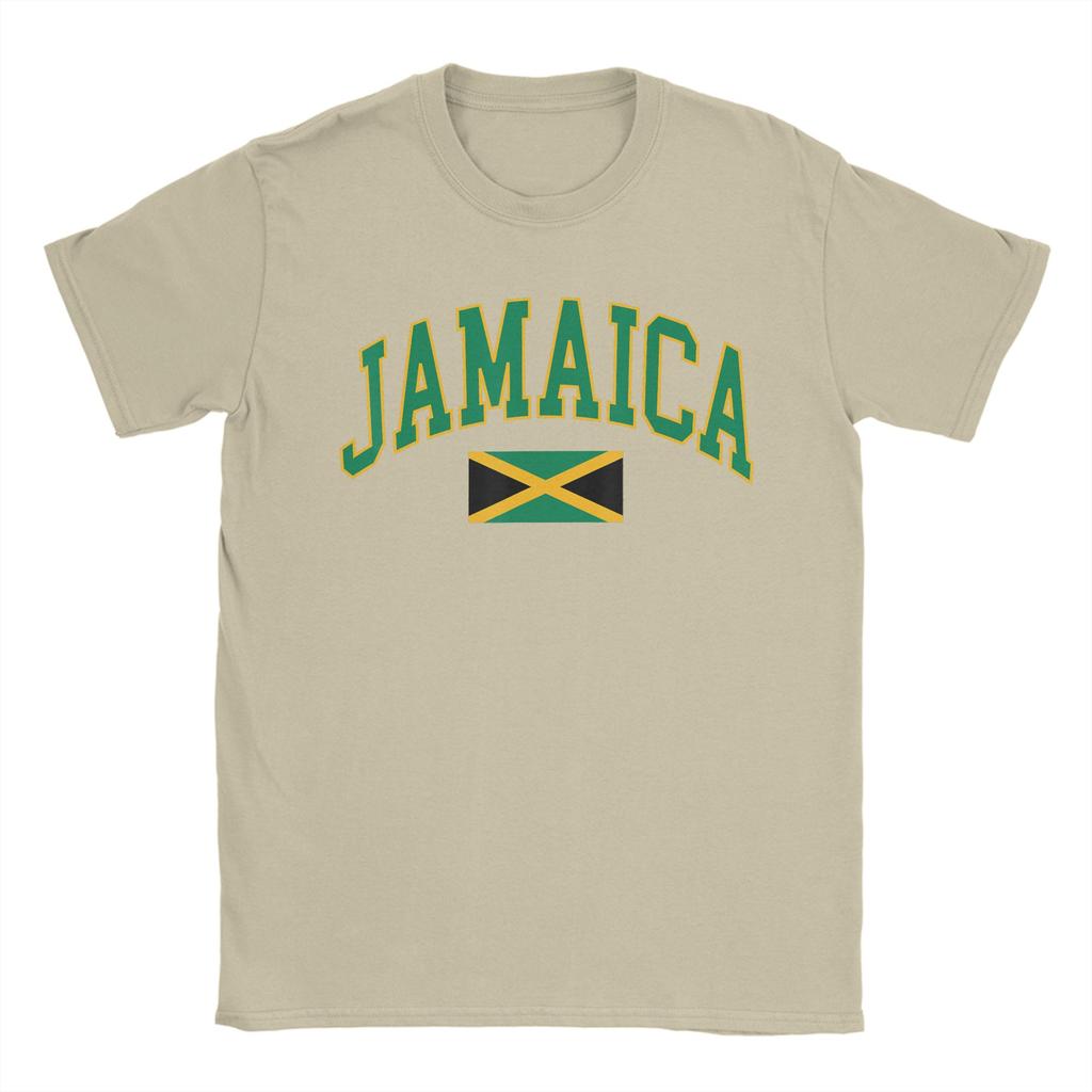 Jamaica Flag Jamaican Pure Cotton T Shirt For Men Summer Y2K Retro TShirts O Neck Hipster Tees Big Size Loose Tops