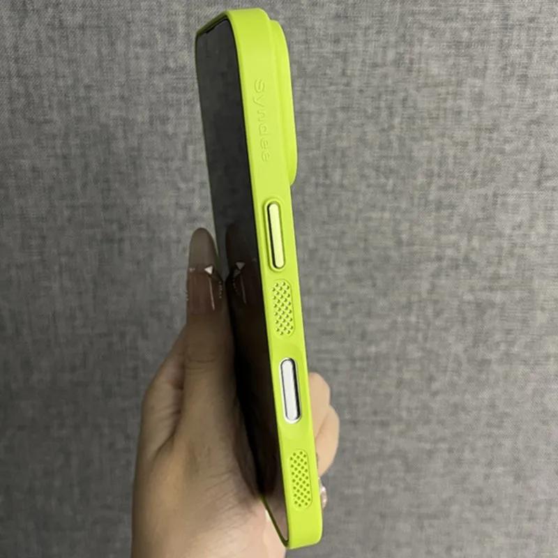 Luxury Mesh Hole Heat Dissipation Case for iPhone16 15 14 Plus 13 12 11 16Pro Max For Magsafe Wireless Charge Hard PC Thin Cover