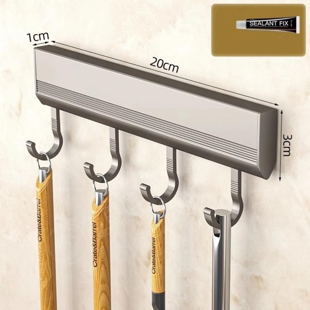 Wall Mounted Kitchen Storage Rack Aluminum Alloy Coat Hangers Quality Towel Hanger  Kitchen