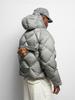 Unisex Irregular Hooded Puffer Jacket Loose Thick Quilted Warm Winter Outer Coat