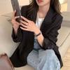 Womens Oversized Coffee Black Blazer Jacket Fall Casual Chic Office Wear Loose Fit Long Sleeve One Button
