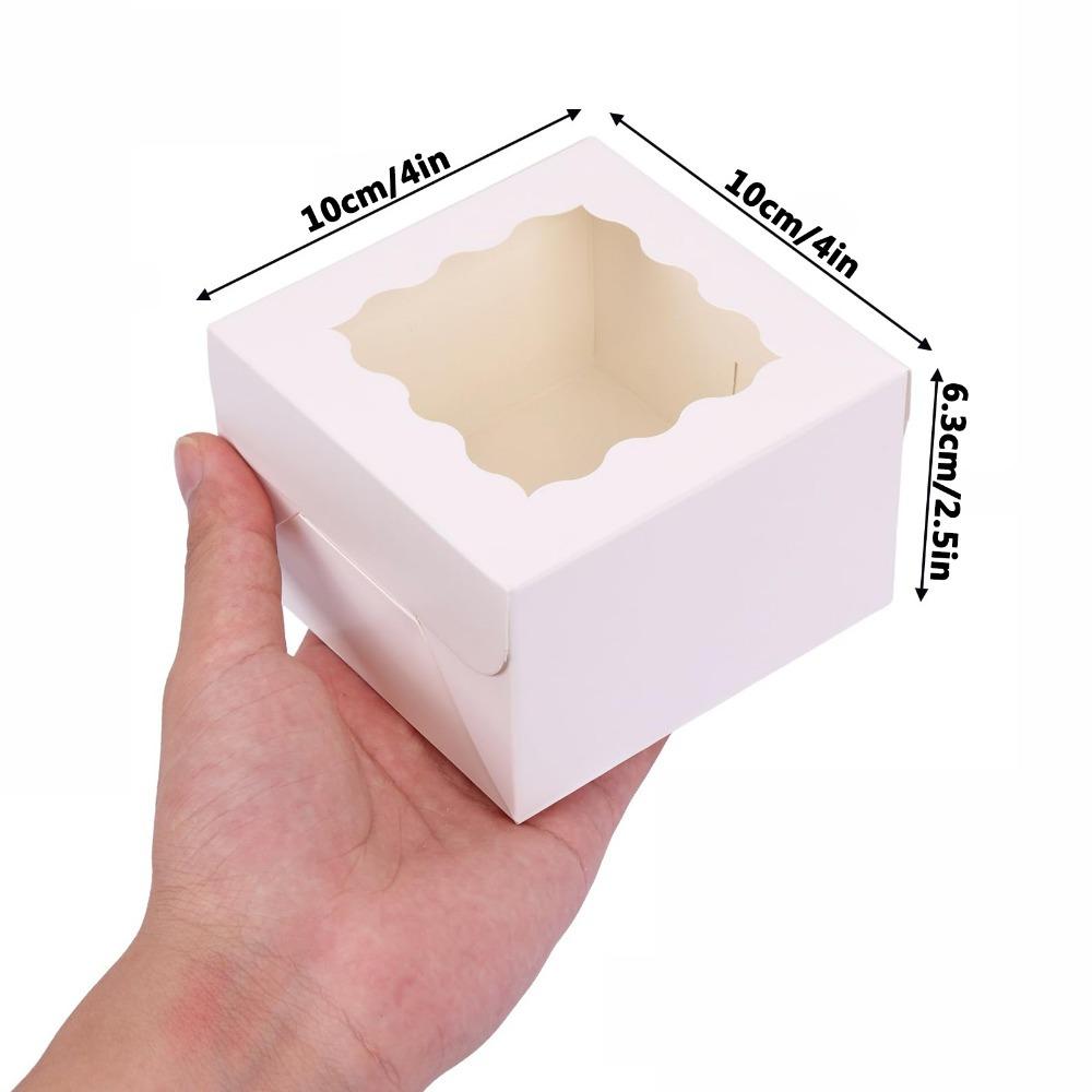 30pcs White Gift Boxes with Window Small Treat Boxes Gift Packing Box for Birthday Party Wedding Valentine's Day New Years Anniversaries Jewelry
