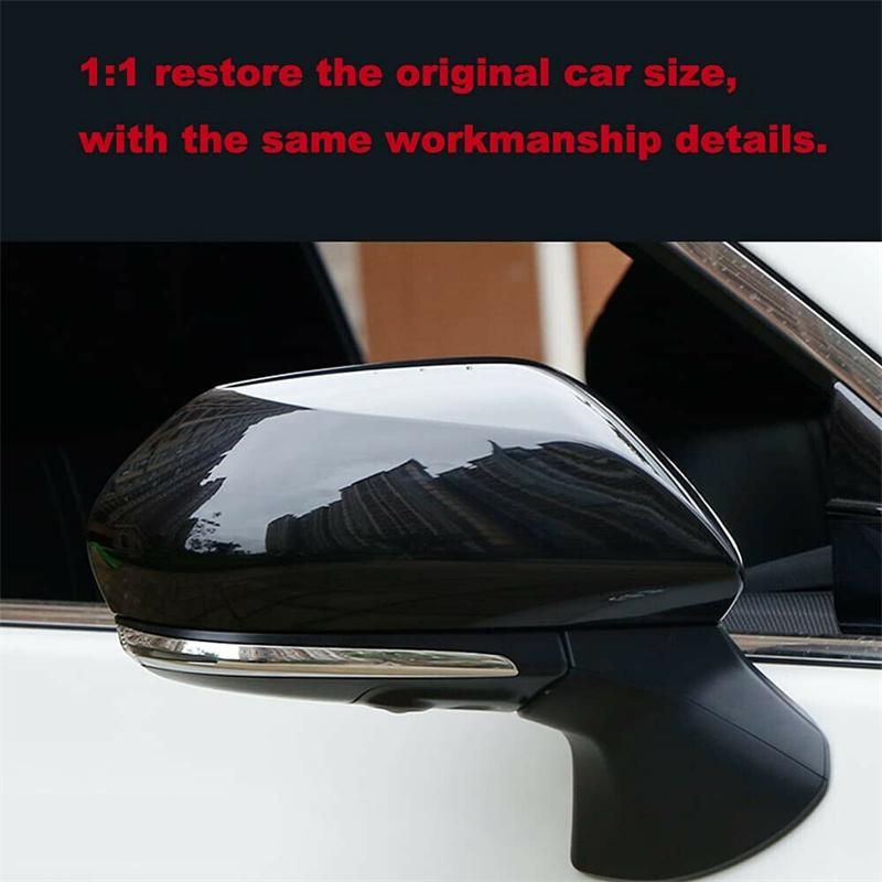 Ersatz-Rückspiegel-Seitenspiegel-Abdeckung Kappe für Toyota Camry 2018 Glänzendes Schwarz Kohlefaser Auto Seitenspiegel Abdeckung