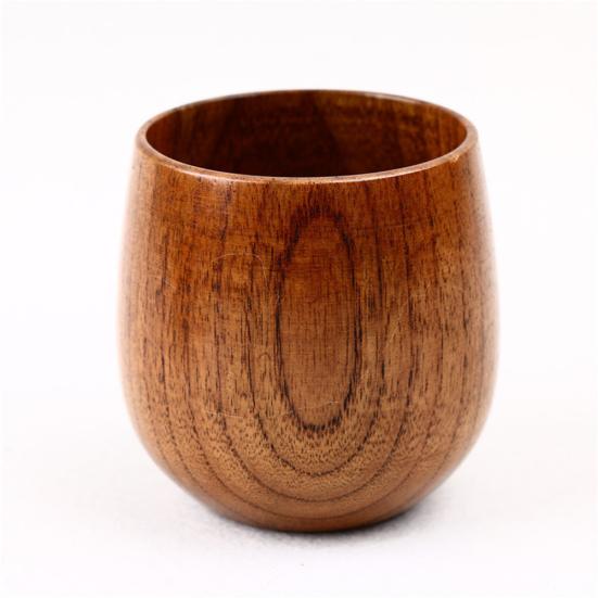 Good Quality Wooden Drinking Cup Mug Home Bar Coffee Tea Beer Juice Milk