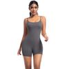 Auroth Backless Sports Jumpsuit Women Seamless One Piece Yoga Romper Workout Shorts Running Fitness Bodysuit