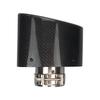 Carbon Fiber Oval Flat Exhaust Pipe Muffler - Stainless Steel Tailpipe