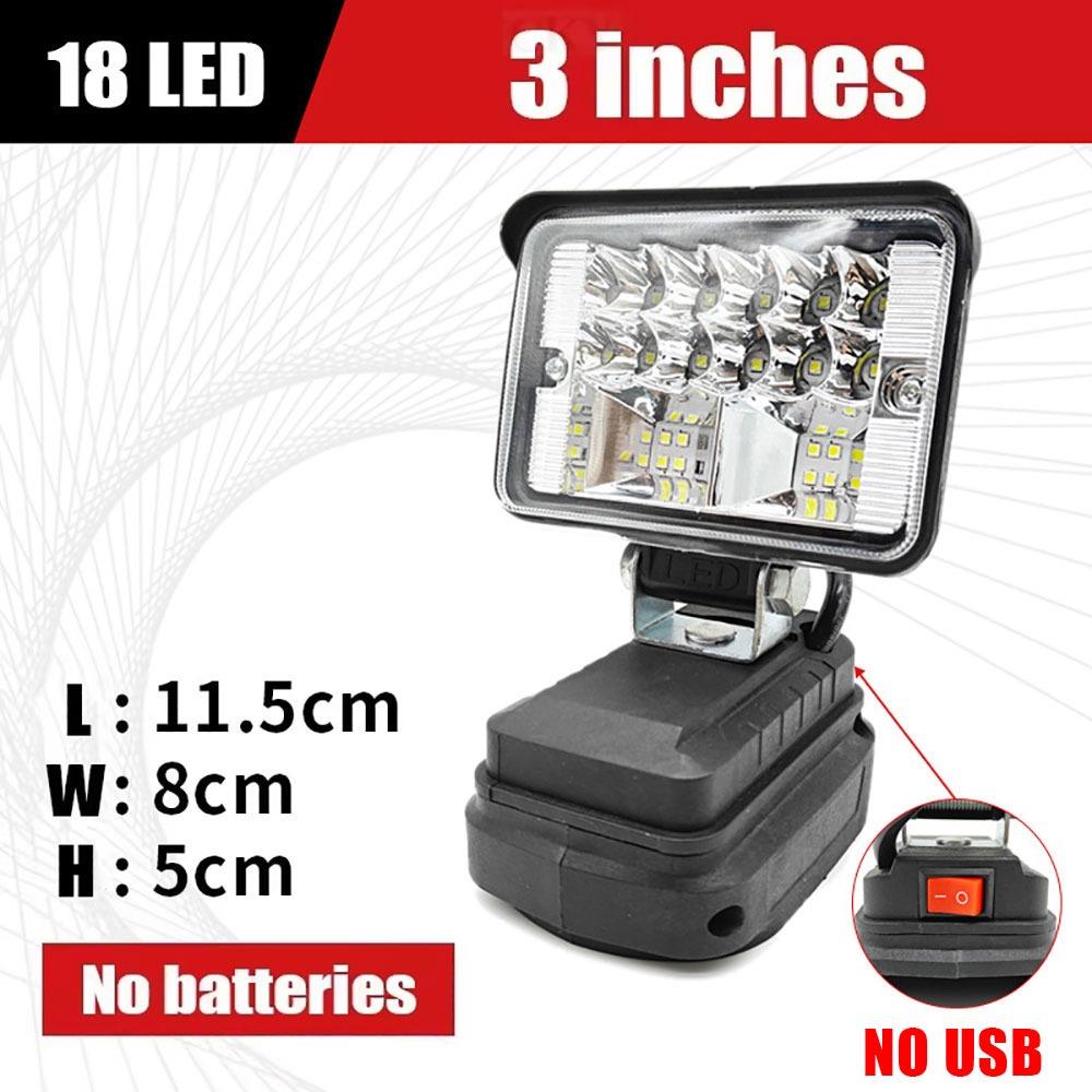 1Pcs Portable Working Spotlights 3/4/5/7/8Inch Fishing Light Led Light  Fit for Makita 18V Battery