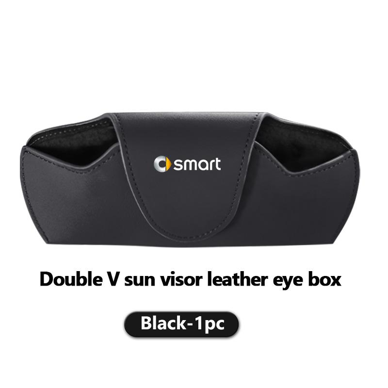 BKS2 Car Sun Visor Sunglasses Leather Storage Eyeglass Case For Mercedes Benz W124 W203 W204 SLK CLA SL SLC C CLASS B CLASS E CLASS